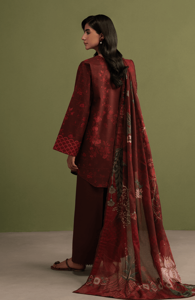 Seran | Essentials Casual | Arven-Brand:Seran-Type:Ladies Clothes-Maroon-Lawn-House of Maryam- Buy in UK, USA