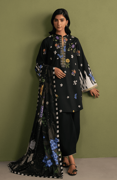 Seran | Essentials Casual | Elen-Brand:Seran-Type:Ladies Clothes-Black-Lawn-House of Maryam- Buy in UK, USA