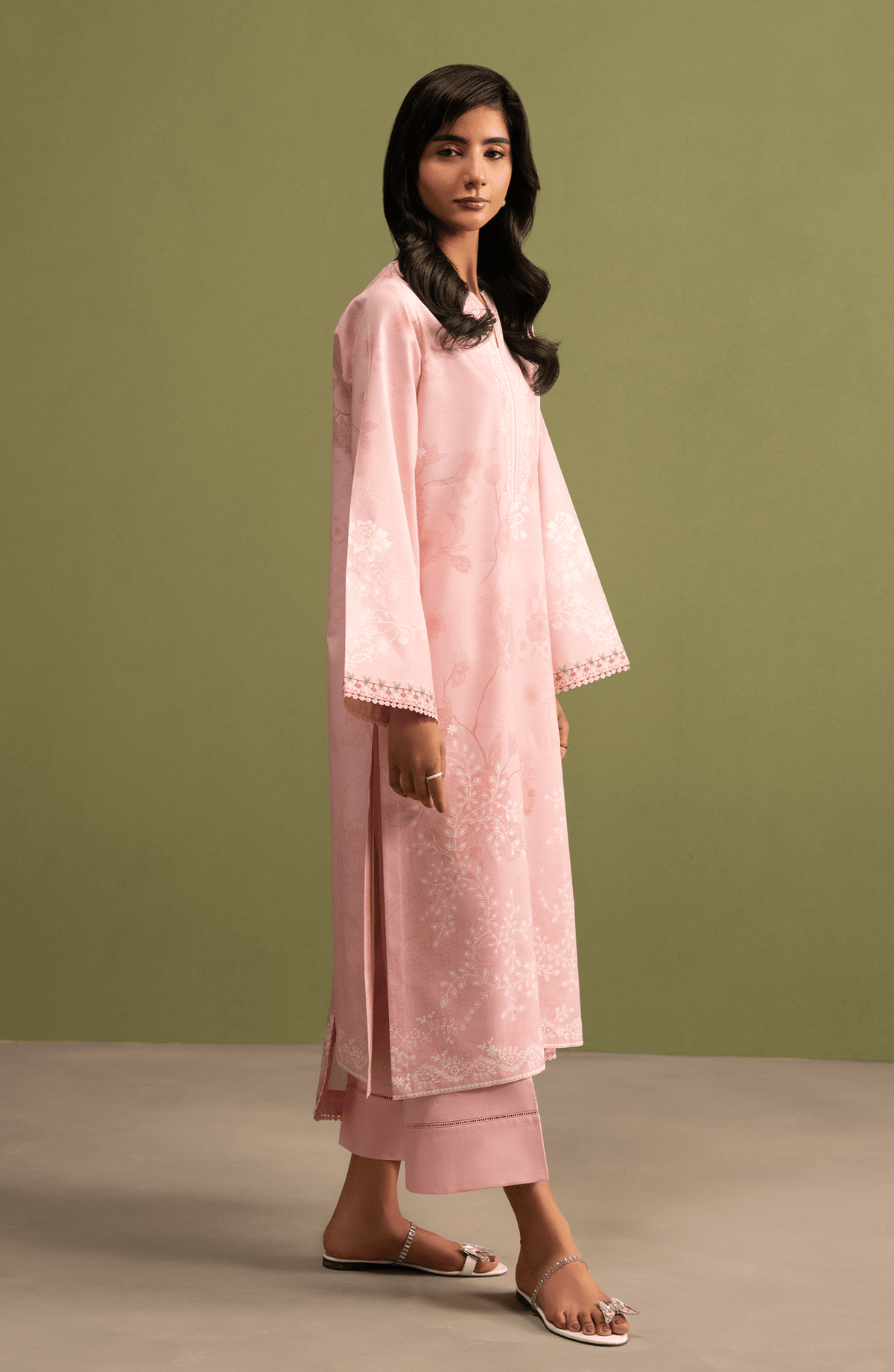 Seran | Essentials Casual | Elora-Brand:Seran-Type:Ladies Clothes-Pink-Lawn-House of Maryam- Buy in UK, USA