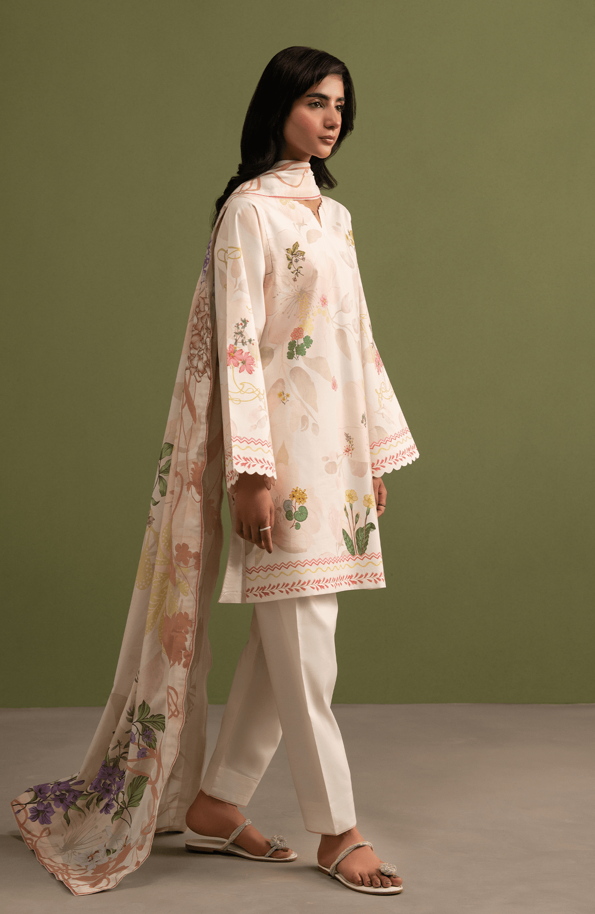 Seran | Essentials Casual | Rayn-Brand:Seran-Type:Ladies Clothes-Ivory-Lawn-House of Maryam- Buy in UK, USA