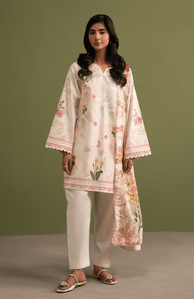 Seran | Essentials Casual | Rayn-Brand:Seran-Type:Ladies Clothes-Ivory-Lawn-House of Maryam- Buy in UK, USA