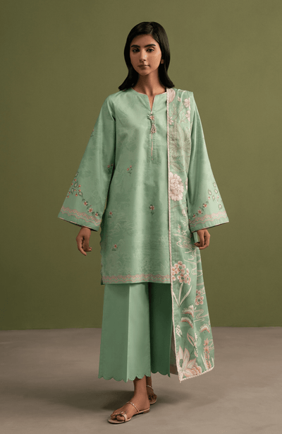 Seran | Essentials Casual |Sorell-Brand:Seran-Type:Ladies Clothes-Sage Green-Lawn-House of Maryam- Buy in UK, USA