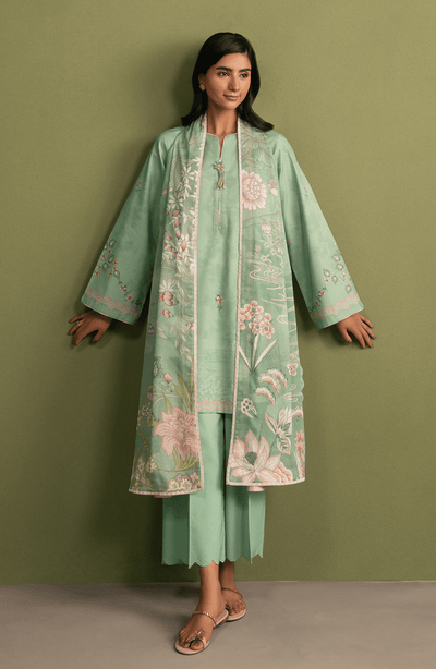 Seran | Essentials Casual |Sorell-Brand:Seran-Type:Ladies Clothes-Sage Green-Lawn-House of Maryam- Buy in UK, USA