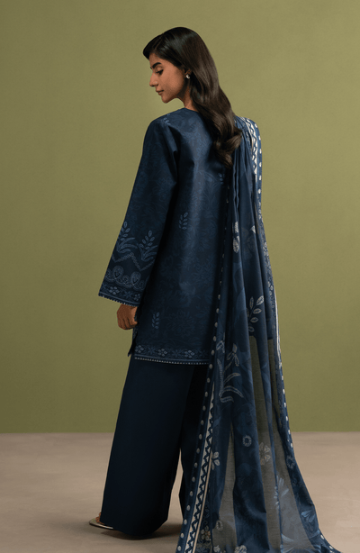 Seran | Essentials Casual | Zayel-Brand:Seran-Type:Ladies Clothes-Navy Blue-Lawn-House of Maryam- Buy in UK, USA
