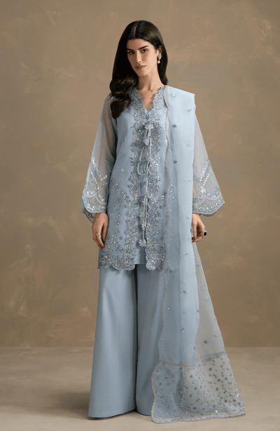 Seran | Lumiere RTW Eid 26 | Ciel-Brand:Seran-Type:Ladies Clothes-Organza - House of Maryam- Buy in UK, USA
