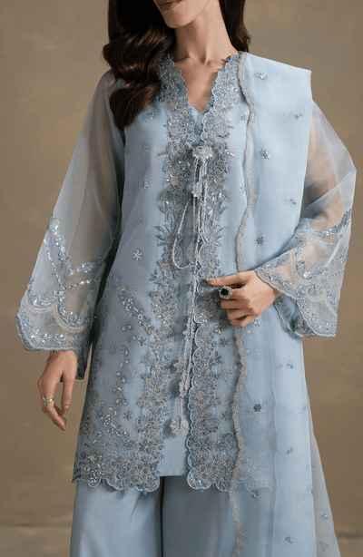 Seran | Lumiere RTW Eid 26 | Ciel-Brand:Seran-Type:Ladies Clothes-Organza - House of Maryam- Buy in UK, USA