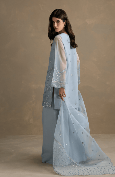 Seran | Lumiere RTW Eid 26 | Ciel-Brand:Seran-Type:Ladies Clothes-Organza - House of Maryam- Buy in UK, USA