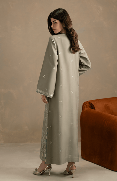 Seran | Lumiere RTW Eid 26 | Dune-Brand:Seran-Type:Ladies Clothes-Spanish Green-Raw Silk-House of Maryam- Buy in UK, USA