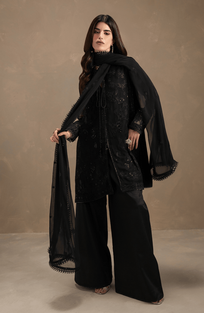 Seran | Lumiere RTW Eid 26 | Eben-Brand:Seran-Type:Ladies Clothes-Black-Chiffon-House of Maryam- Buy in UK, USA
