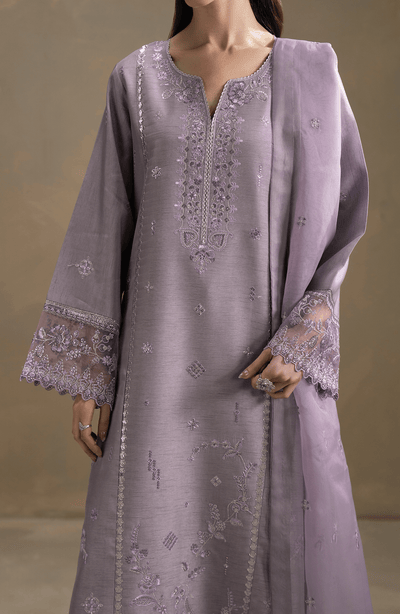 Seran | Lumiere RTW Eid 26 | Lila-Brand:Seran-Type:Ladies Clothes-Lilac Gray-Raw Silk-House of Maryam- Buy in UK, USA