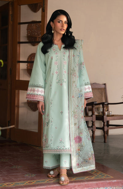 Seran | Luxury Lawn | Abeer-Brand:Seran-Type:Ladies Clothes-Pale Mint Green-Lawn-House of Maryam- Buy in UK, USA
