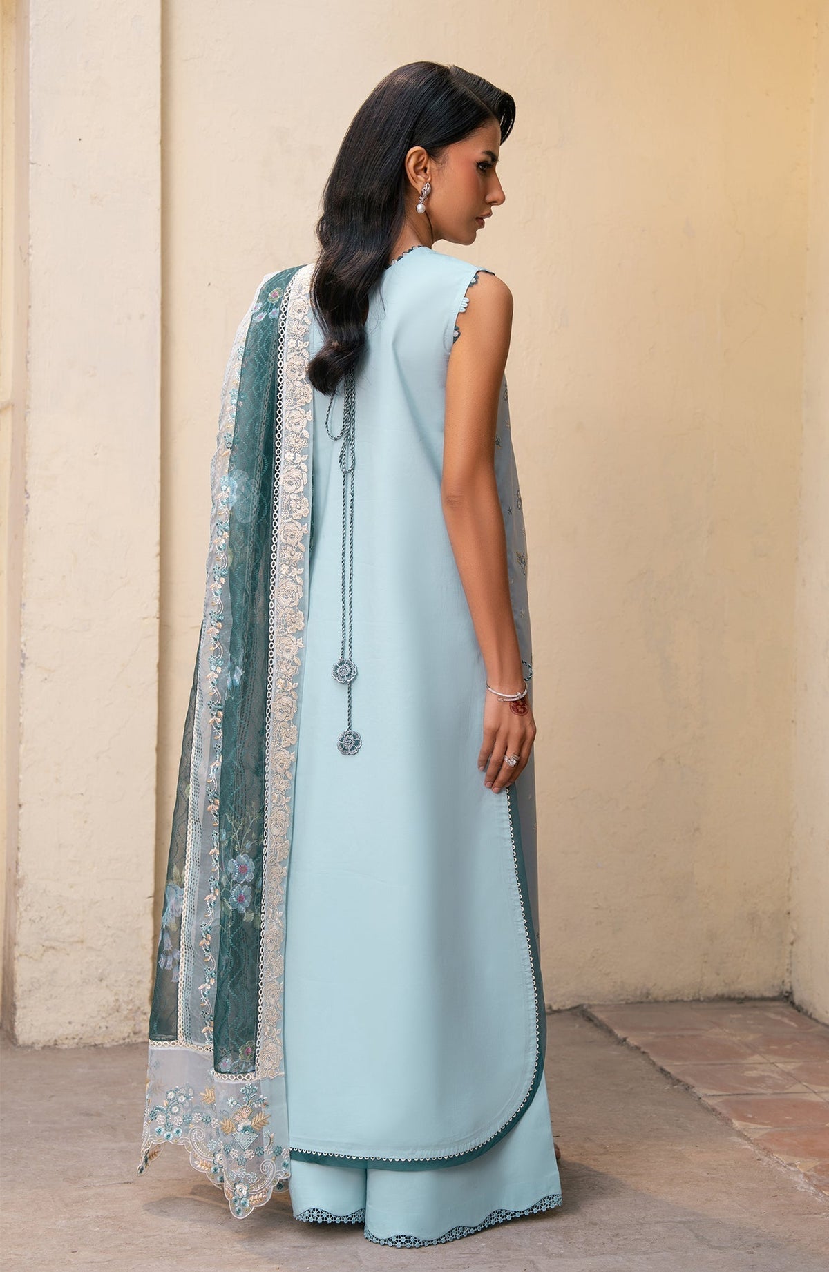 Seran | Luxury Lawn | Inaya-Brand:Seran-Type:Ladies Clothes-Light Blue-Lawn-House of Maryam- Buy in UK, USA
