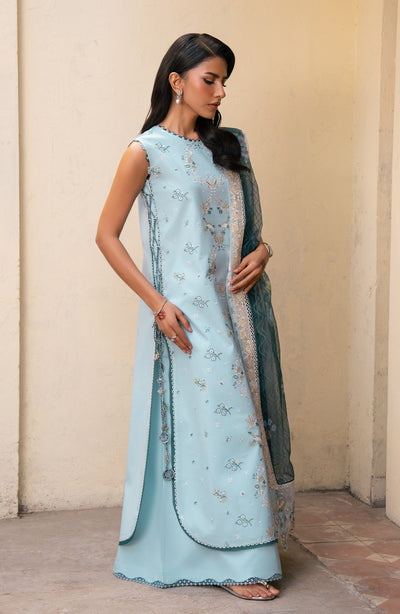 Seran | Luxury Lawn | Inaya-Brand:Seran-Type:Ladies Clothes-Light Blue-Lawn-House of Maryam- Buy in UK, USA