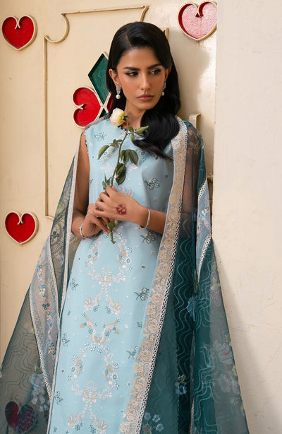 Seran | Luxury Lawn | Inaya-Brand:Seran-Type:Ladies Clothes-Light Blue-Lawn-House of Maryam- Buy in UK, USA