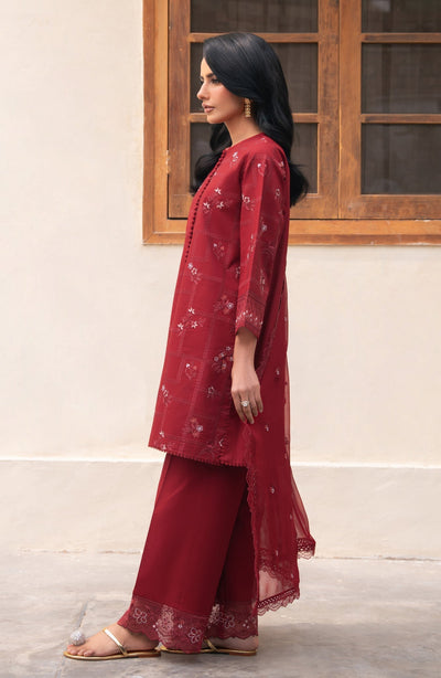 Seran | Luxury Lawn |Leeha-Brand:Seran-Type:Ladies Clothes-Purplish Red-Lawn-House of Maryam- Buy in UK, USA