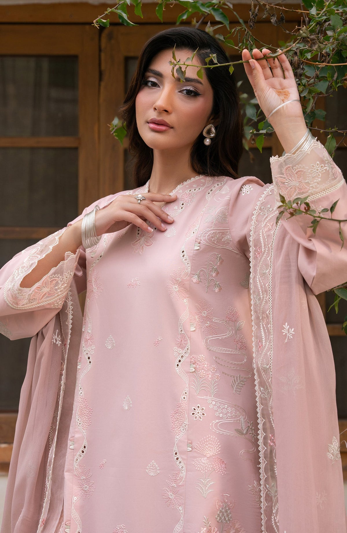 Seran | Luxury Lawn | Mehrin-Brand:Seran-Type:Ladies Clothes-Pink-Lawn-House of Maryam- Buy in UK, USA