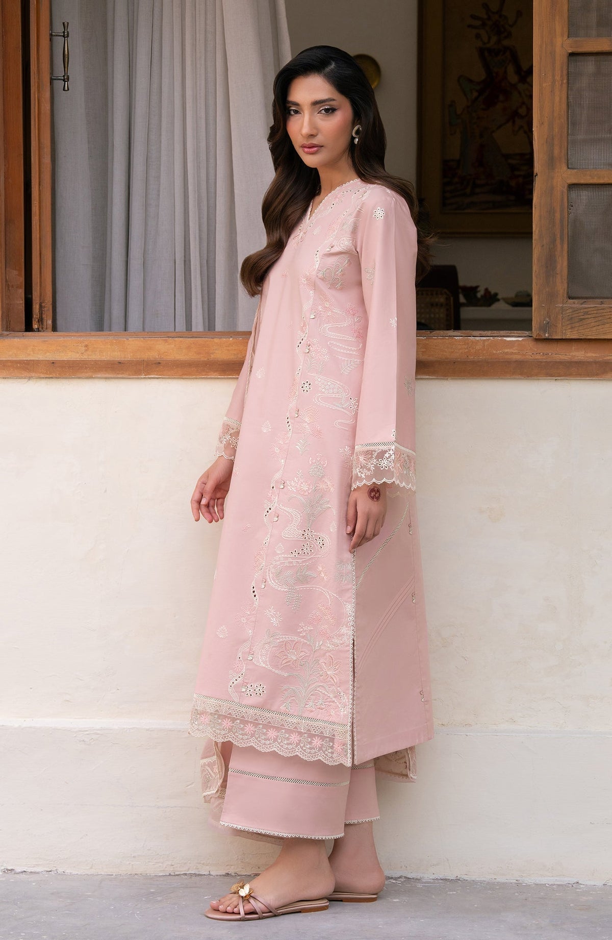 Seran | Luxury Lawn | Mehrin-Brand:Seran-Type:Ladies Clothes-Pink-Lawn-House of Maryam- Buy in UK, USA