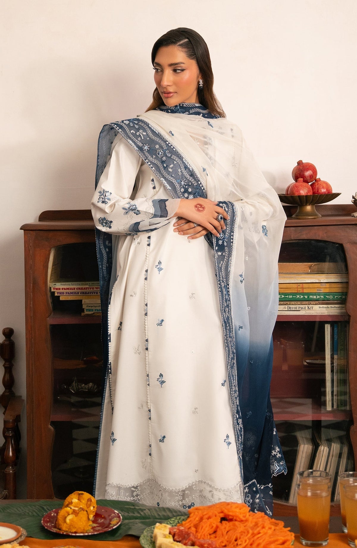 Seran | Luxury Lawn |Raen-Brand:Seran-Type:Ladies Clothes-Lawn-Ivory-House of Maryam- Buy in UK, USA