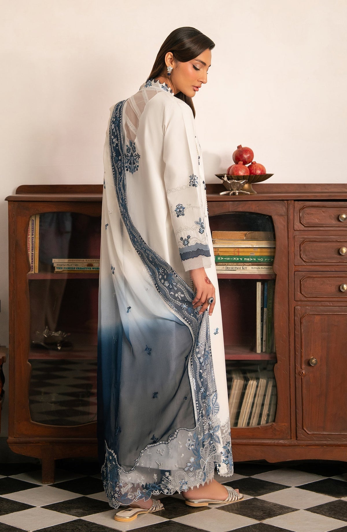 Seran | Luxury Lawn |Raen-Brand:Seran-Type:Ladies Clothes-Lawn-Ivory-House of Maryam- Buy in UK, USA