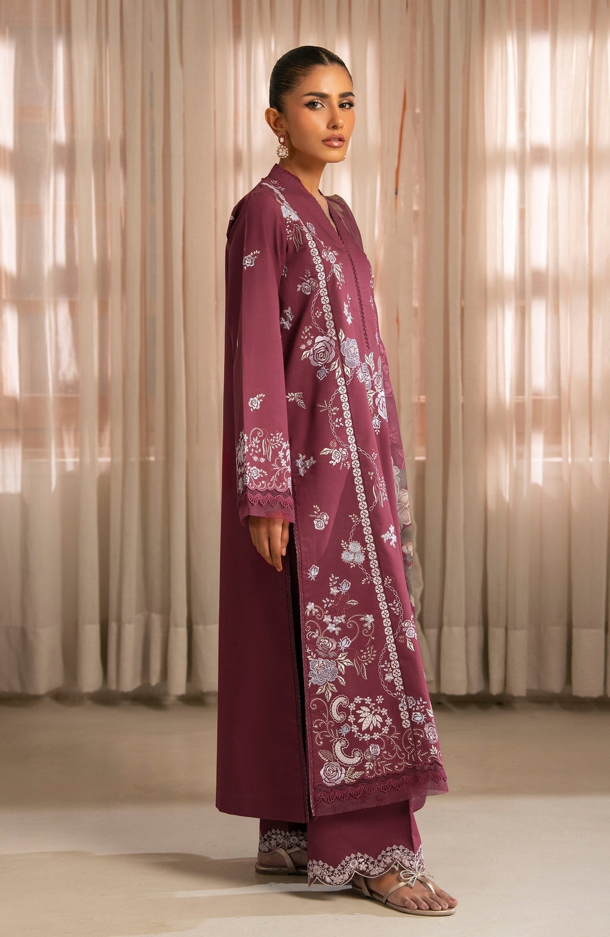 Seran | Luxury Lawn | Rehma-Brand:Seran-Type:Ladies Clothes-Berry-Lawn-House of Maryam- Buy in UK, USA