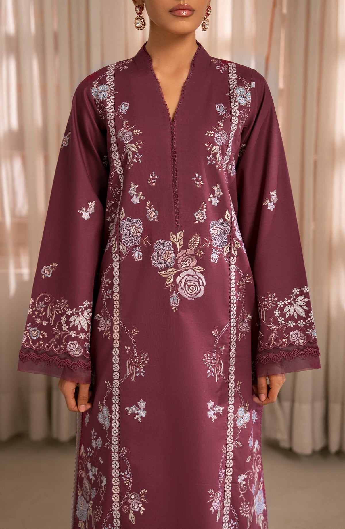Seran | Luxury Lawn | Rehma-Brand:Seran-Type:Ladies Clothes-Berry-Lawn-House of Maryam- Buy in UK, USA