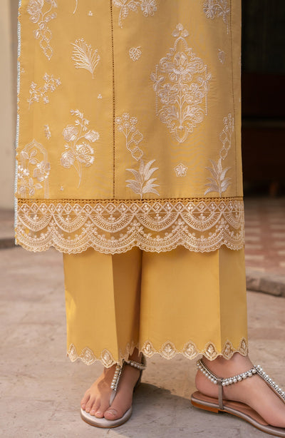 Seran | Luxury Lawn | Zira-Brand:Seran-Type:Ladies Clothes-Dust Yellow-Lawn-House of Maryam- Buy in UK, USA