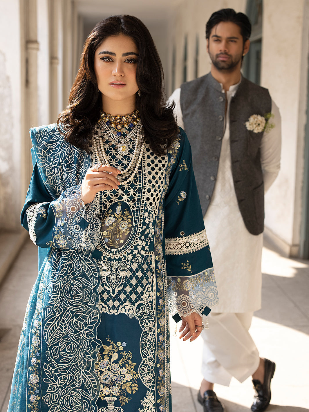 Mahnur | Mahrukh Luxury Lawn 24 | SERENE -  Mahnur Luxury - Original Designer Dress - House of Maryam