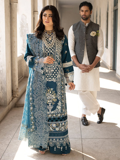 Mahnur | Mahrukh Luxury Lawn 24 | SERENE -  Mahnur Luxury - Original Designer Dress - House of Maryam