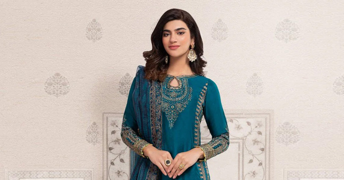Maira B | Ready to Wear | SF-EF22-07R1 -  Maria B Luxury Formals -  House of Maryam