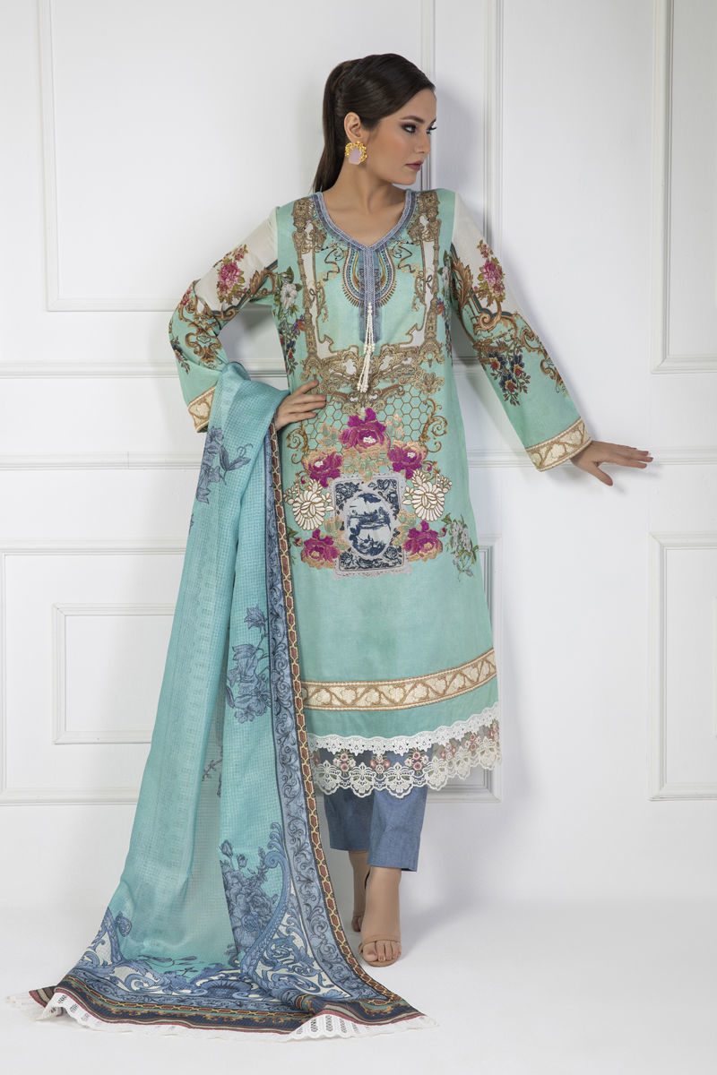 Shamaeel Ansari | Lawn 24 | LV112 -  Shamaeel Ansari Luxury - Original Designer Dress - House of Maryam