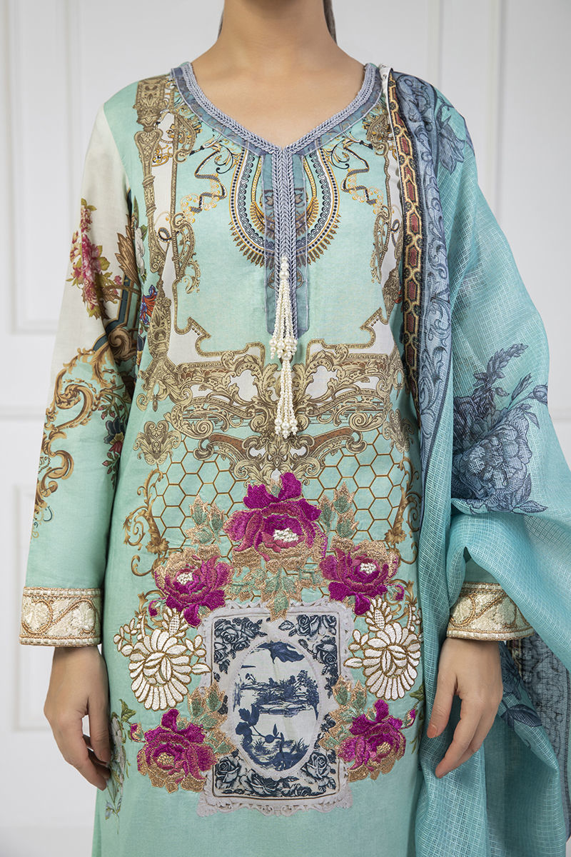 Shamaeel Ansari | Lawn 24 | LV112 -  Shamaeel Ansari Luxury - Original Designer Dress - House of Maryam
