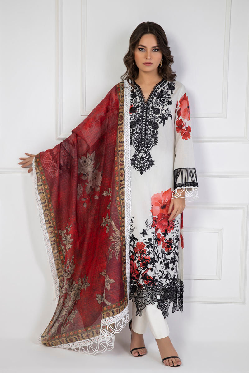 Shamaeel Ansari | Lawn 24 | LV114 -  Shamaeel Ansari Luxury -  House of Maryam