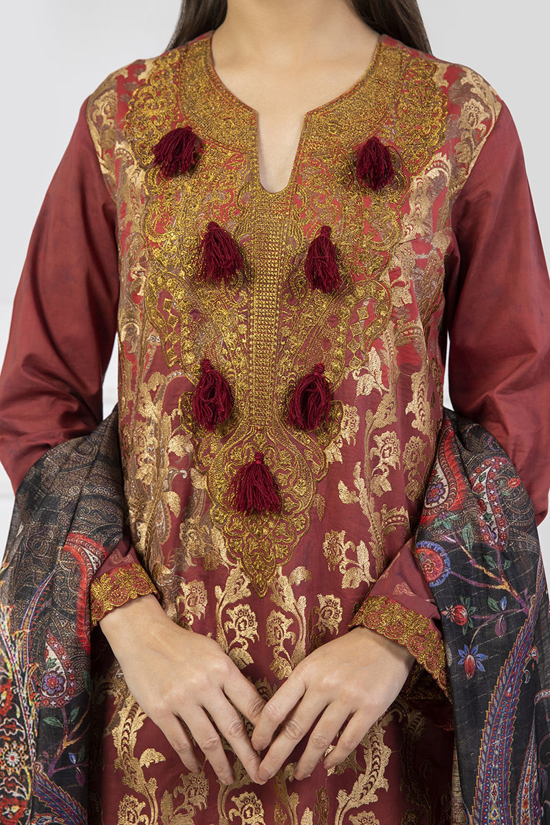 Shamaeel Ansari | Lawn 24 | LV115 -  Shamaeel Ansari Luxury - Original Designer Dress - House of Maryam