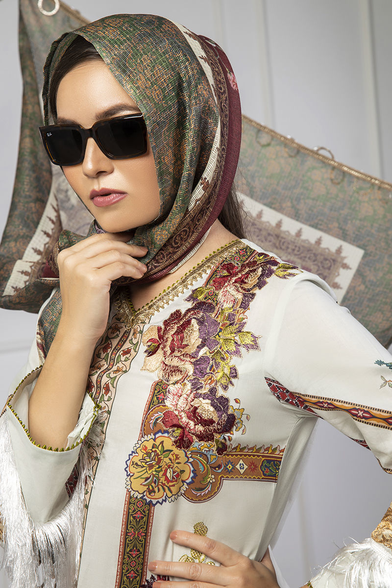 Shamaeel Ansari | Lawn 24 | LV11 -  Shamaeel Ansari Luxury - Original Designer Dress - House of Maryam