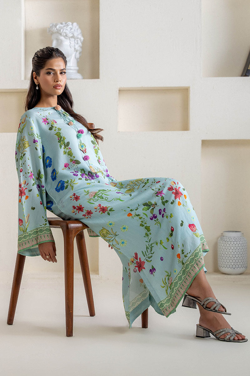 Cross Stitch | Exclusive Pret | Ocean Mist Printed Silk Shirt-4