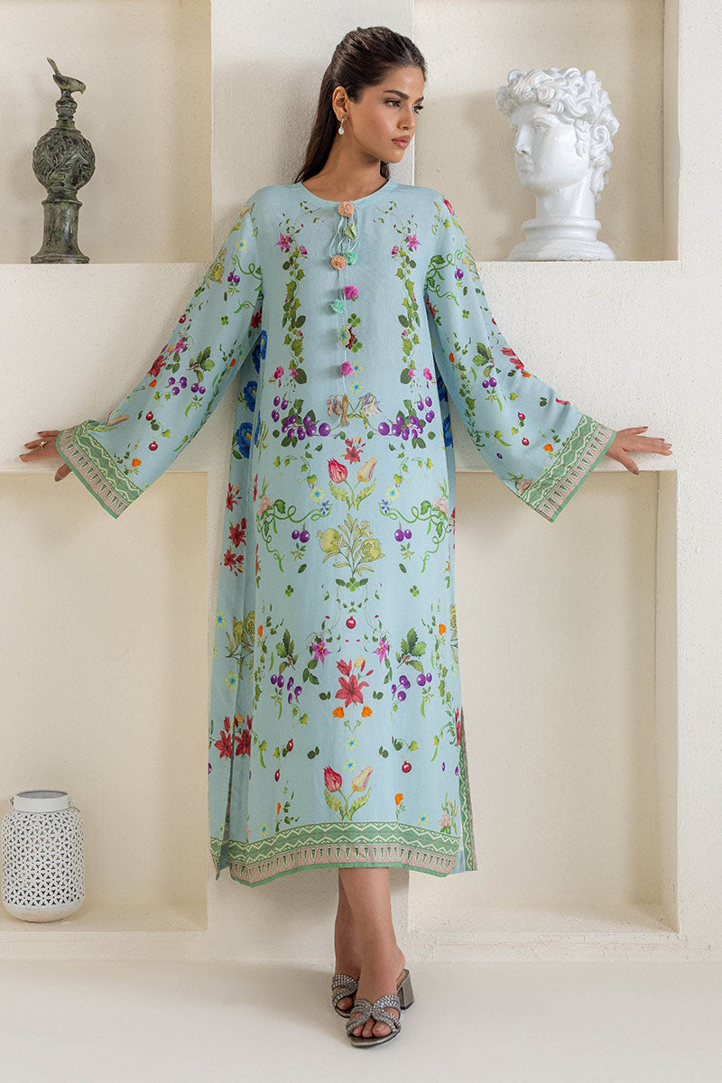 Cross Stitch | Exclusive Pret | Ocean Mist Printed Silk Shirt-3