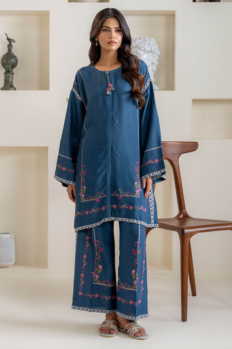 Cross Stitch | Exclusive Pret | Midnight Navy-2PC (Shirt & Trouser)