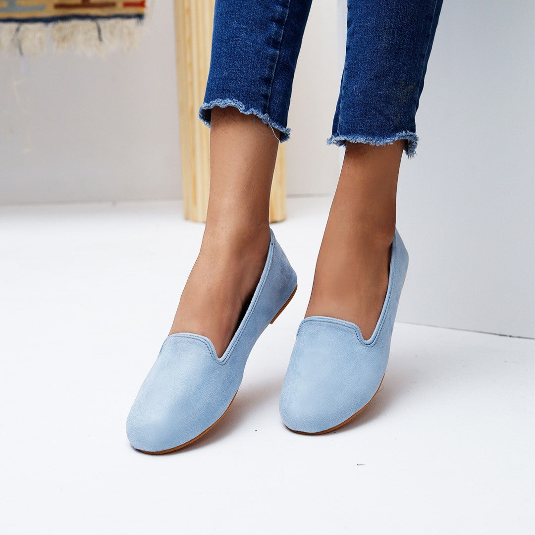 Ice Blue Loafers by House of Maryam - House of Maryam