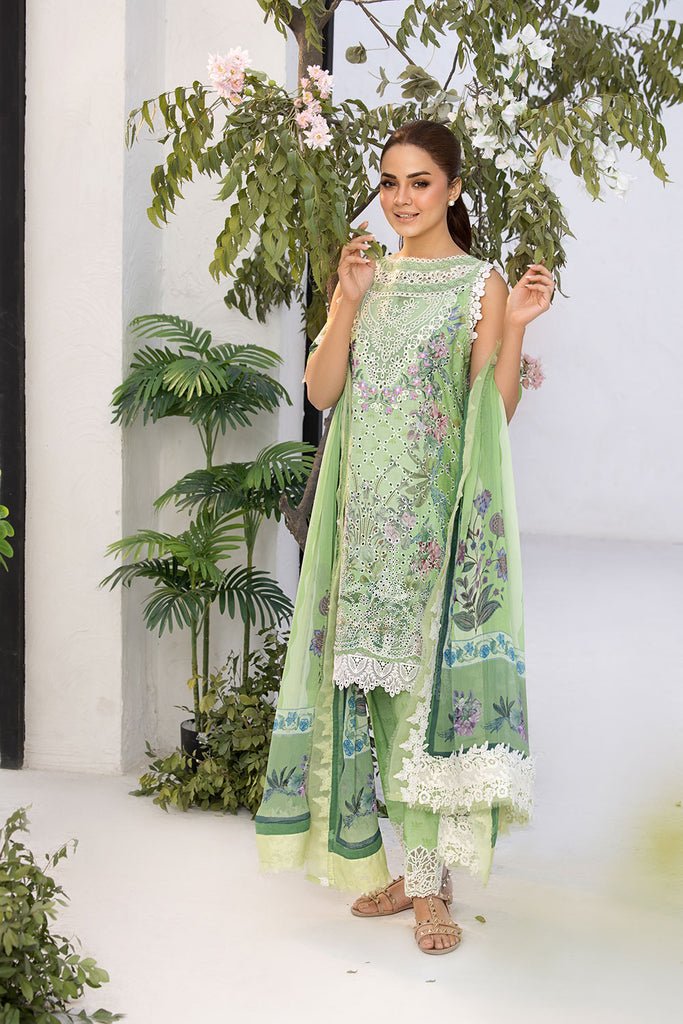 Sobia Nazir | Vital Lawn 25 | 12A-Brand:Sobia Nazir-Type:Ladies Clothes-Aqua Green-Lawn-House of Maryam- Buy in UK, USA