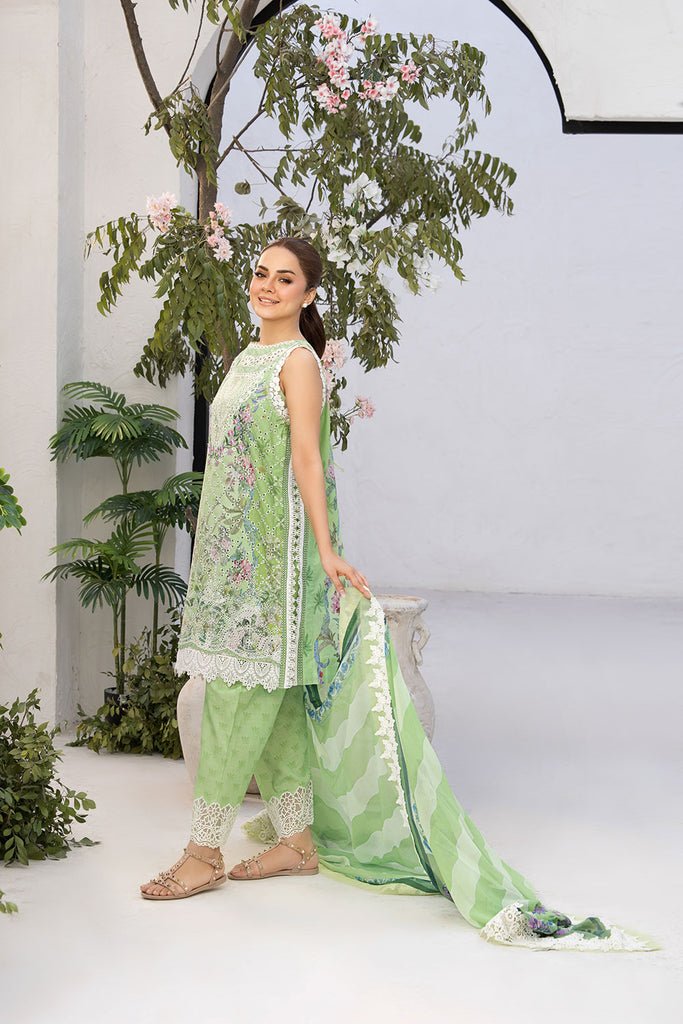 Sobia Nazir | Vital Lawn 25 | 12A-Brand:Sobia Nazir-Type:Ladies Clothes-Aqua Green-Lawn-House of Maryam- Buy in UK, USA