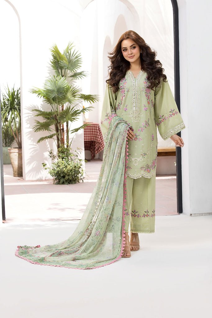 Sobia Nazir | Vital Lawn 25 | 1A-Brand:Sobia Nazir-Type:Ladies Clothes-Mint-Lawn-House of Maryam- Buy in UK, USA