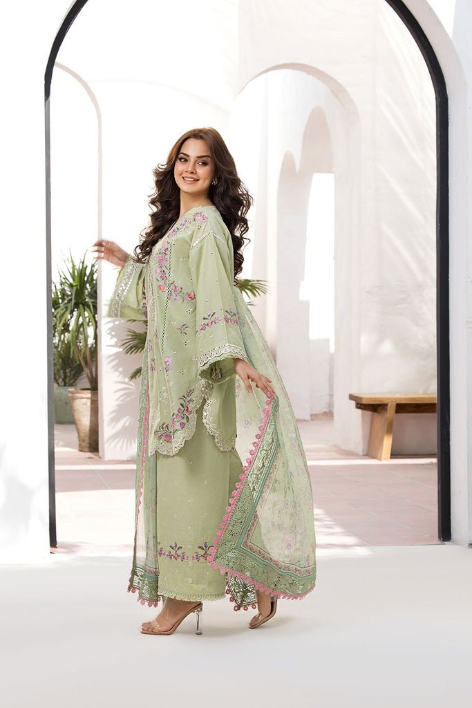 Sobia Nazir | Vital Lawn 25 | 1A-Brand:Sobia Nazir-Type:Ladies Clothes-Mint-Lawn-House of Maryam- Buy in UK, USA