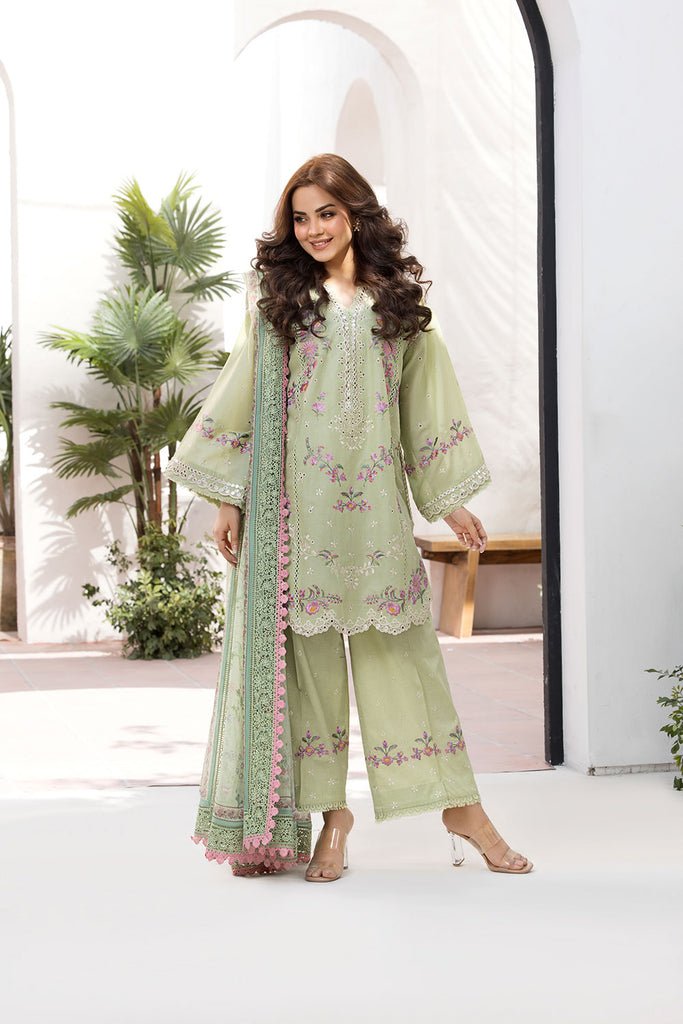 Sobia Nazir | Vital Lawn 25 | 1A-Brand:Sobia Nazir-Type:Ladies Clothes-Mint-Lawn-House of Maryam- Buy in UK, USA