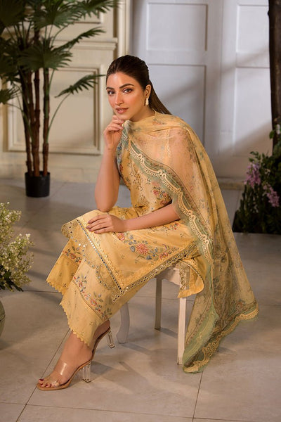 Sobia Nazir | Vital Lawn 25 | 1B-Brand:Sobia Nazir-Type:Ladies Clothes-Beige-Lawn-House of Maryam- Buy in UK, USA