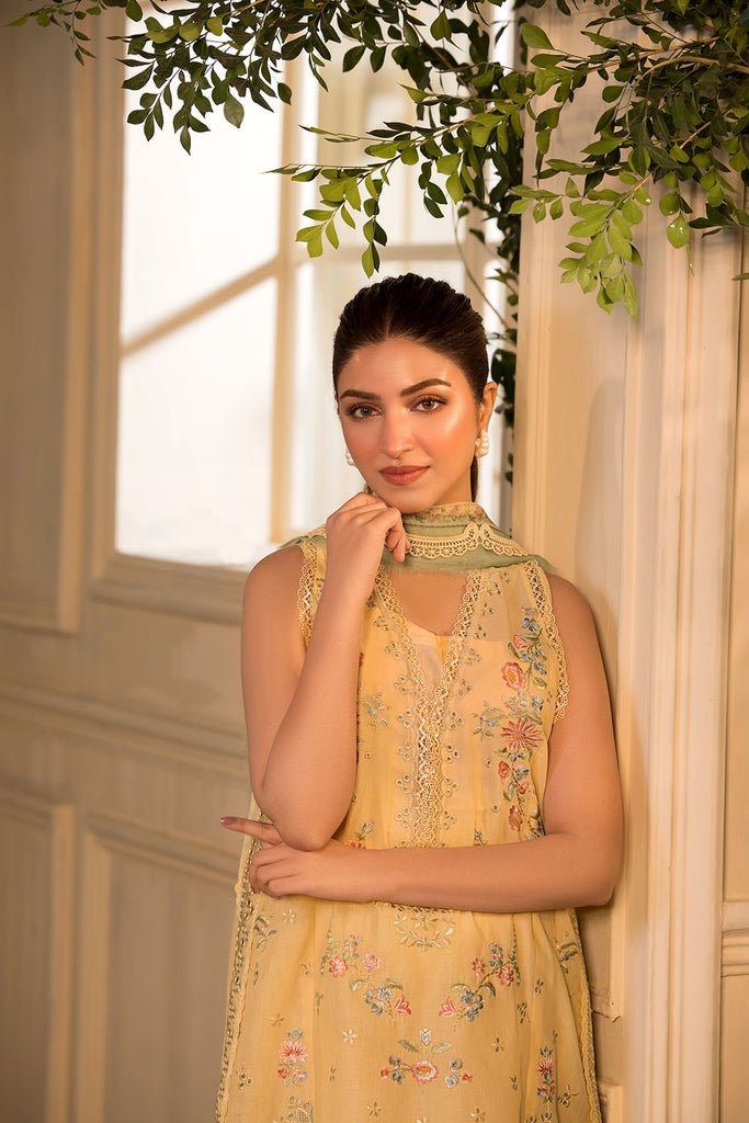 Sobia Nazir | Vital Lawn 25 | 1B-Brand:Sobia Nazir-Type:Ladies Clothes-Beige-Lawn-House of Maryam- Buy in UK, USA