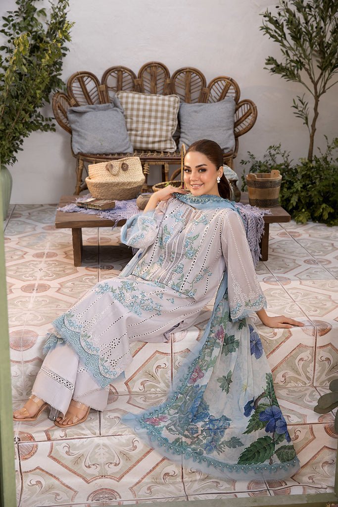 Sobia Nazir | Vital Lawn 25 | 2B-Brand:Sobia Nazir-Type:Ladies Clothes-Off White-Lawn-House of Maryam- Buy in UK, USA