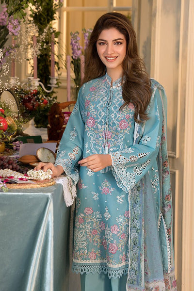 Sobia Nazir | Vital Lawn 25 | 3A-Brand:Sobia Nazir-Type:Ladies Clothes-Sky Blue-Lawn-House of Maryam- Buy in UK, USA