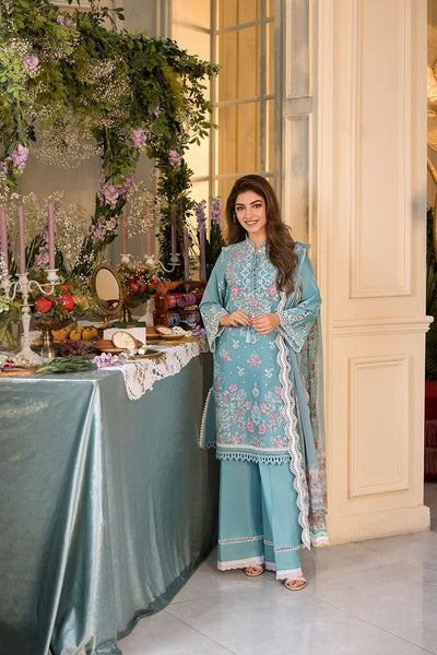 Sobia Nazir | Vital Lawn 25 | 3A-Brand:Sobia Nazir-Type:Ladies Clothes-Sky Blue-Lawn-House of Maryam- Buy in UK, USA