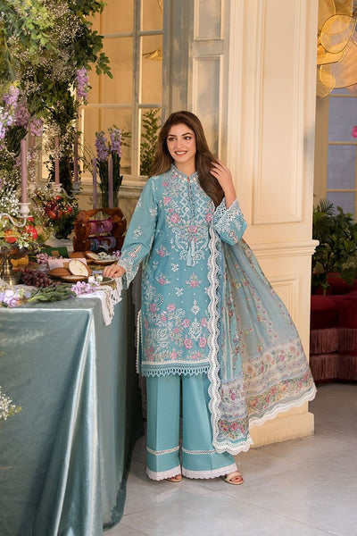 Sobia Nazir | Vital Lawn 25 | 3A-Brand:Sobia Nazir-Type:Ladies Clothes-Sky Blue-Lawn-House of Maryam- Buy in UK, USA