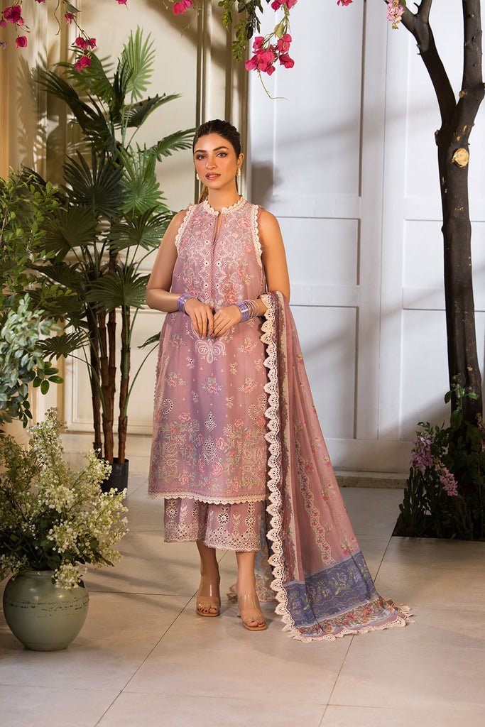 Sobia Nazir | Vital Lawn 25 | 3B-Brand:Sobia Nazir-Type:Ladies Clothes-Lilac-Lawn-House of Maryam- Buy in UK, USA